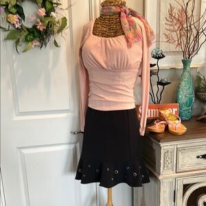 Elegant Black Skirt & Blouse
